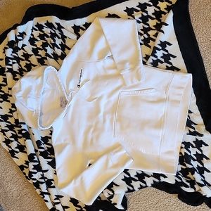 Mens White Champion Hoodie